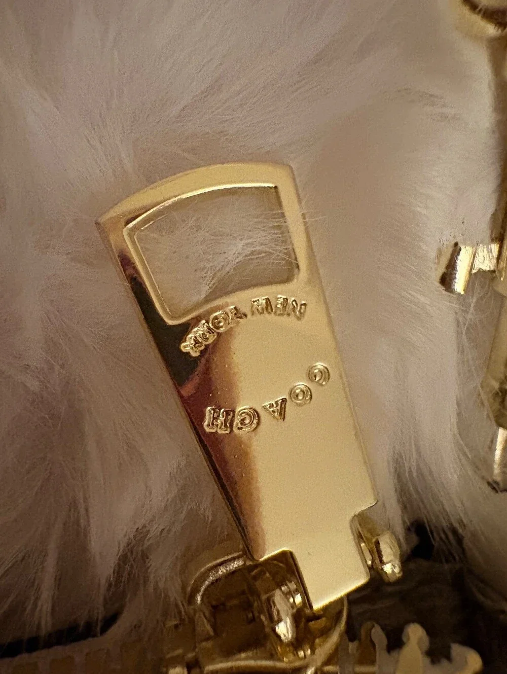 COACH Gold-Tone Zip Pull Accessory - Gold